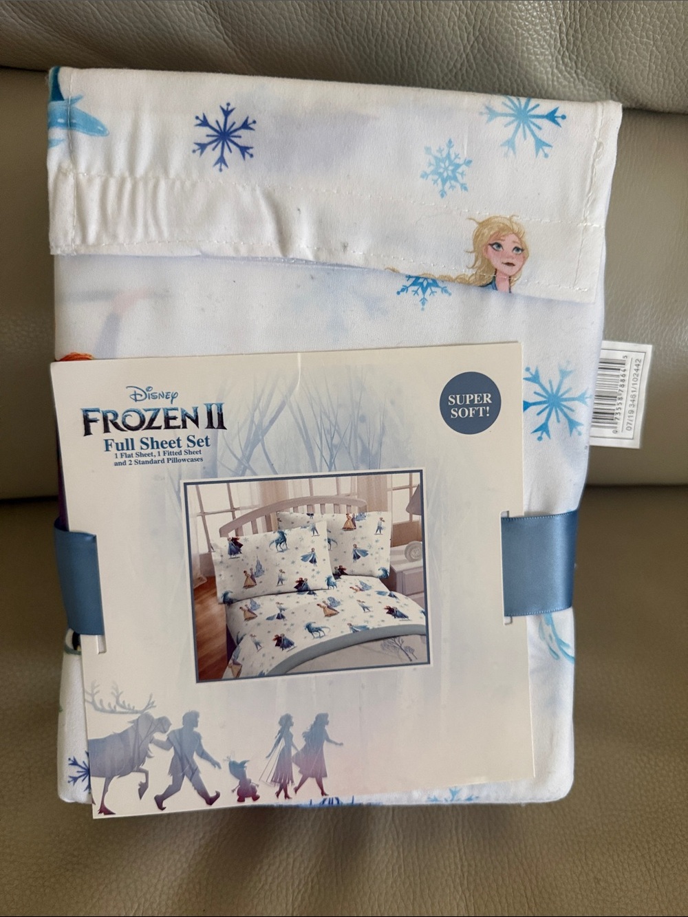 Disney Frozen II White and Blue Full Sheet Set